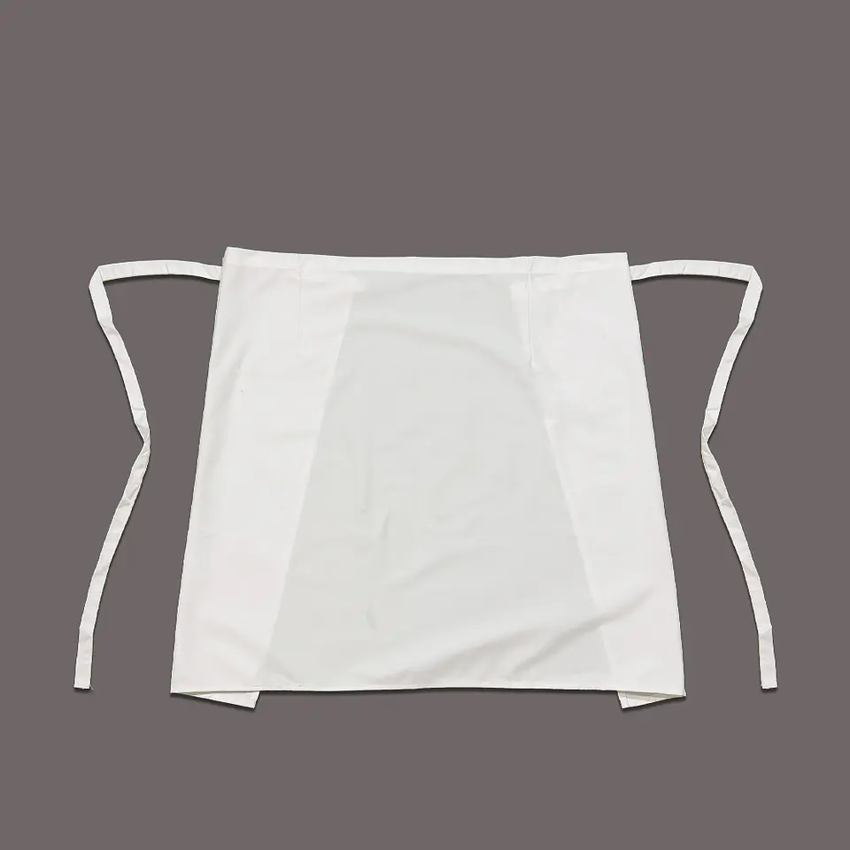 Mandil Rectangular Poplín Blanco 1