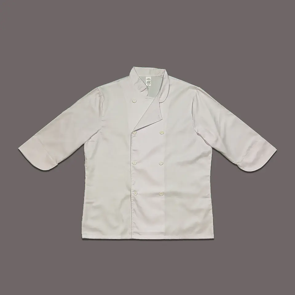 Chaqueta de Chef Blanca Gabardina 9 oz 1