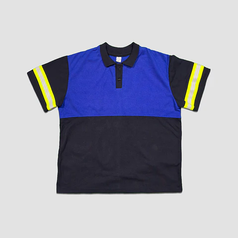 Polera Pique Mangas Reflectantes