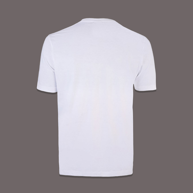 Polera 100 Algodón Manga Corta Blanca 2