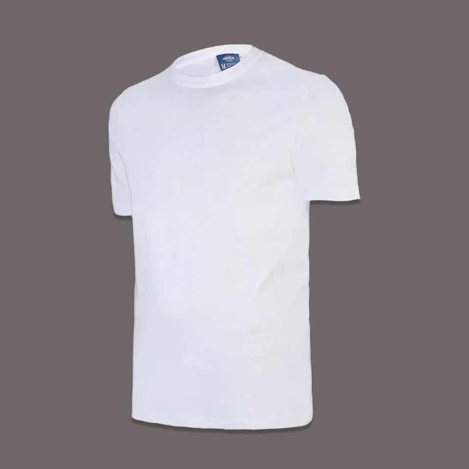 Polera 100 Algodón Manga Corta Blanca 4