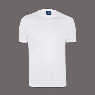 Polera 100 Algodón Manga Corta Blanca