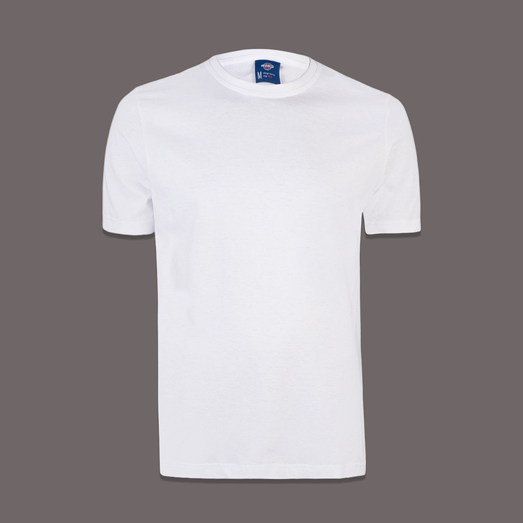 Polera 100 Algodón Manga Corta Blanca 1