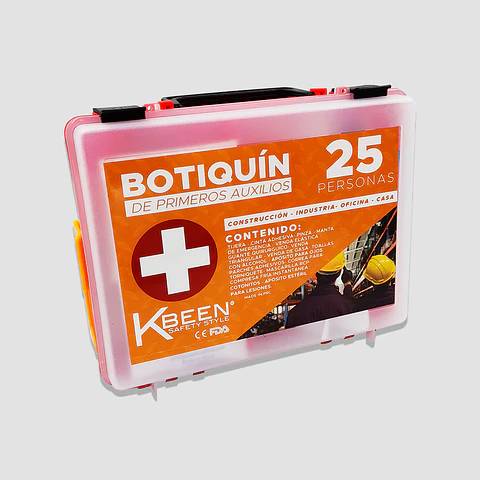 Botiquín de Primeros Auxilios 25 Personas – Caja Portátil Impermeable
