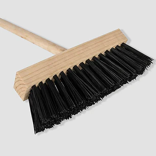 Escobillón Industrial Municipal 30 cm – Mango de Madera (Aseo Profesional)