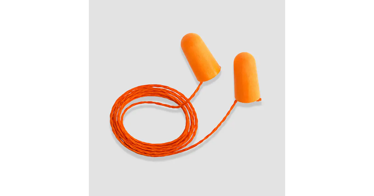 Par de Tapones Auditivos Desechables 3M 1110 con Cordón