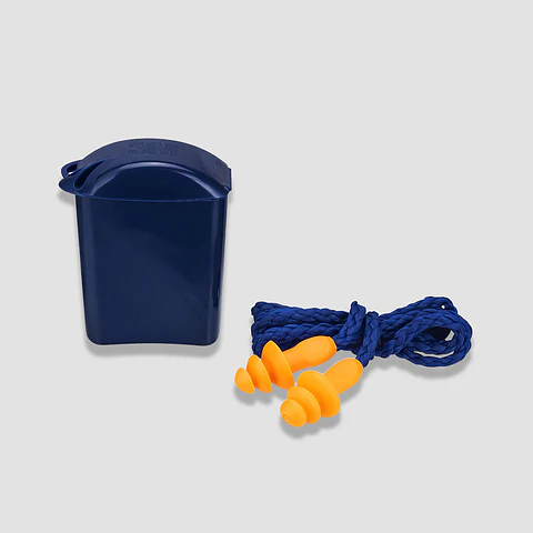 Tapón Auditivo 3M Reutilizable 24 dB con Cordón y Caja – Protección Auditiva para Trabajo y Faena