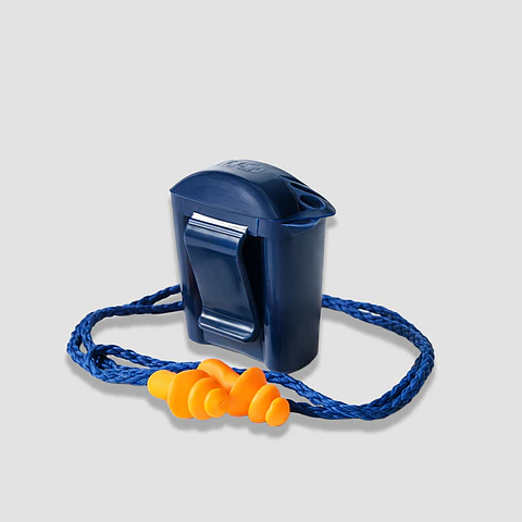 Tapón Auditivo 3M Reutilizable 24 dB con Cordón y Caja – Protección Auditiva para Trabajo y Faena