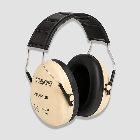 Fono Steelpro Zen 5 con Cintillo SNR 24 dB – Orejeras de Protección Auditiva (Registro ISP)