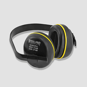 Fono Steelpro Samurai con Cintillo 27 dB – Orejera Dieléctrica de Protección Auditiva (Uso Industrial)