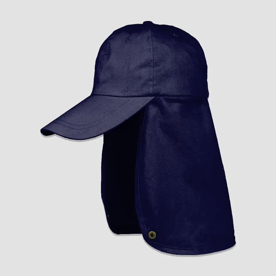 Jockey Legionario 100% Algodón 190 g Protección UV – Visera + Cubre Cuello, 6 Paneles Ventilados (Unisex) 6