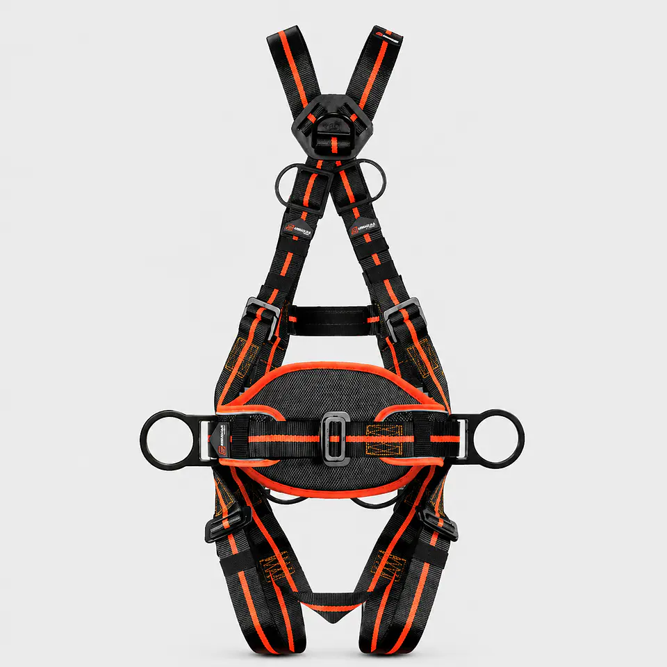 Arnés Red Hawk Lumbar 4 Argollas Multitalla – Clase ADP con Faja Acolchada 1