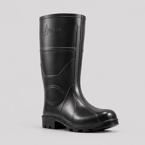 Bota de Seguridad Segusa RGB de Caucho Vulcanizado – Negra con Variantes de Protección