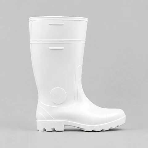 Bota PVC Industrial Segusa Blanca – Impermeable con Variante Punta de Acero