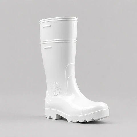 Bota PVC Industrial Segusa Blanca – Impermeable con Variante Punta de Acero