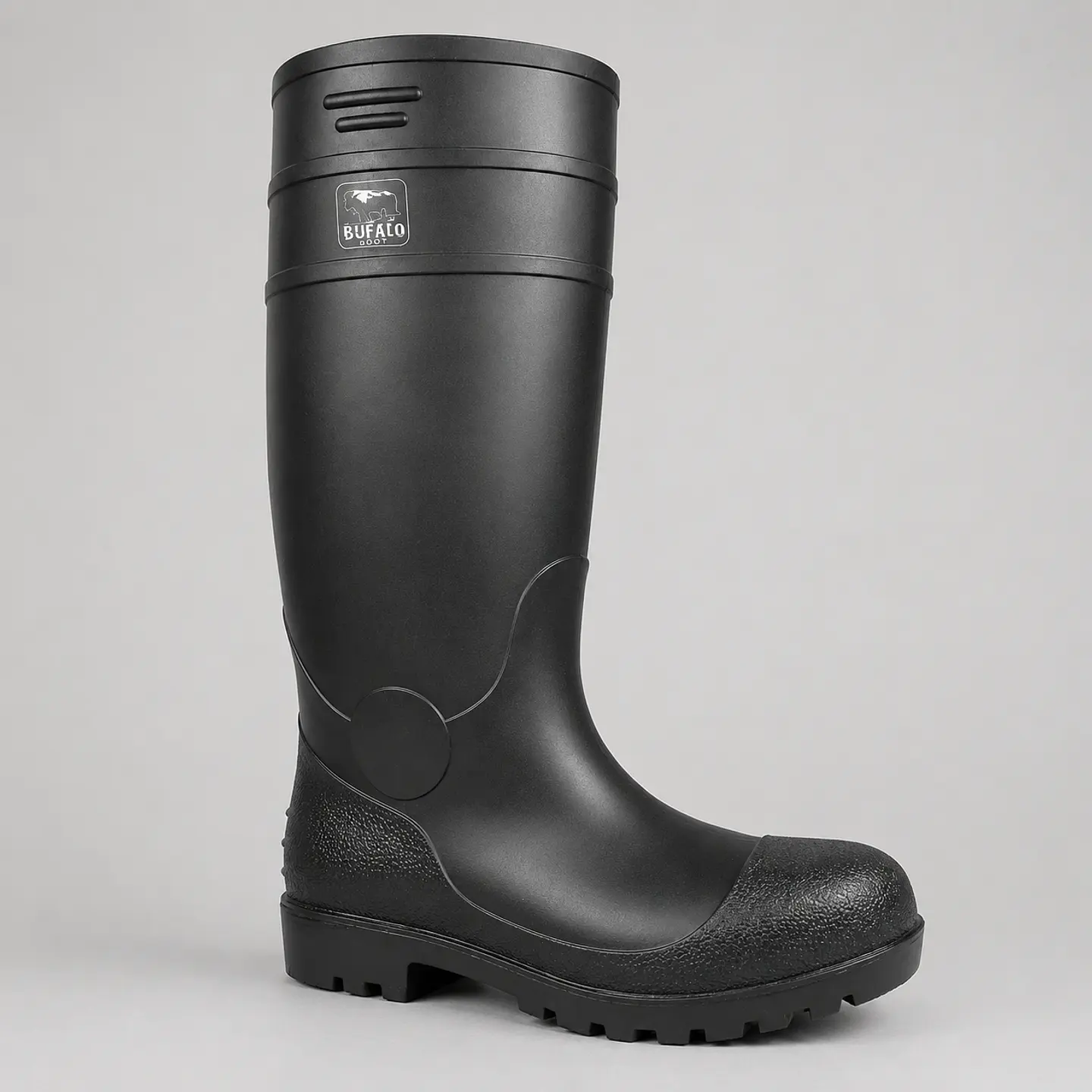 Bota de Seguridad Búfalo PVC Negra Antideslizante – con variantes de protección PVC Reforzado 1