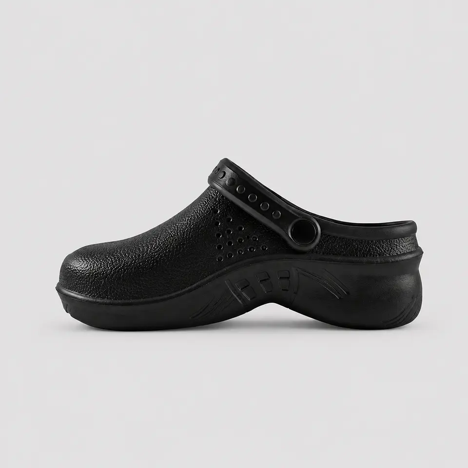 Zueco de Cocina Work & Look Negro en Goma EVA Unisex 1