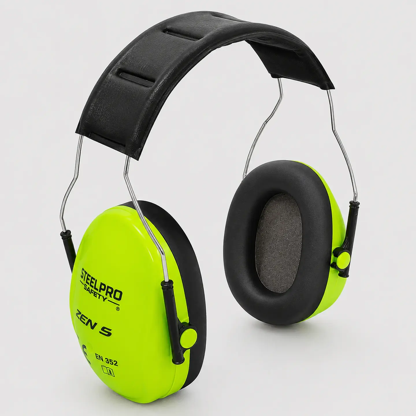 Fono Steelpro Zen 5 con Cintillo SNR 24 dB – Orejeras de Protección Auditiva (Registro ISP) - Flúor 1