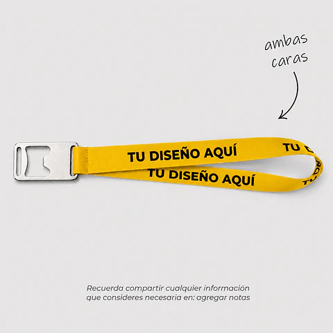Lanyard Destapador Personalizado ancho 2 cm. | $2.150