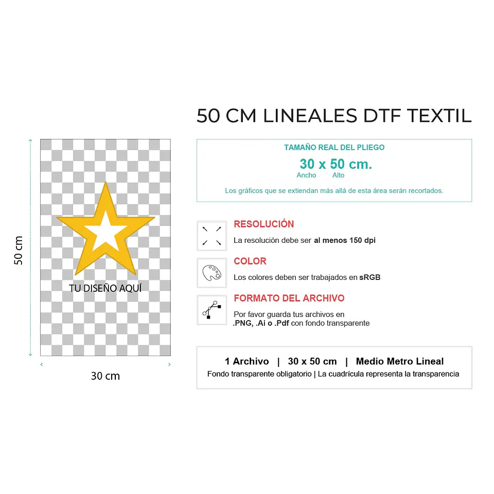 Metro Lineal DTF para Estampado Textil – Servicio de Impresión por Metro | $4.800 - $7.750 4
