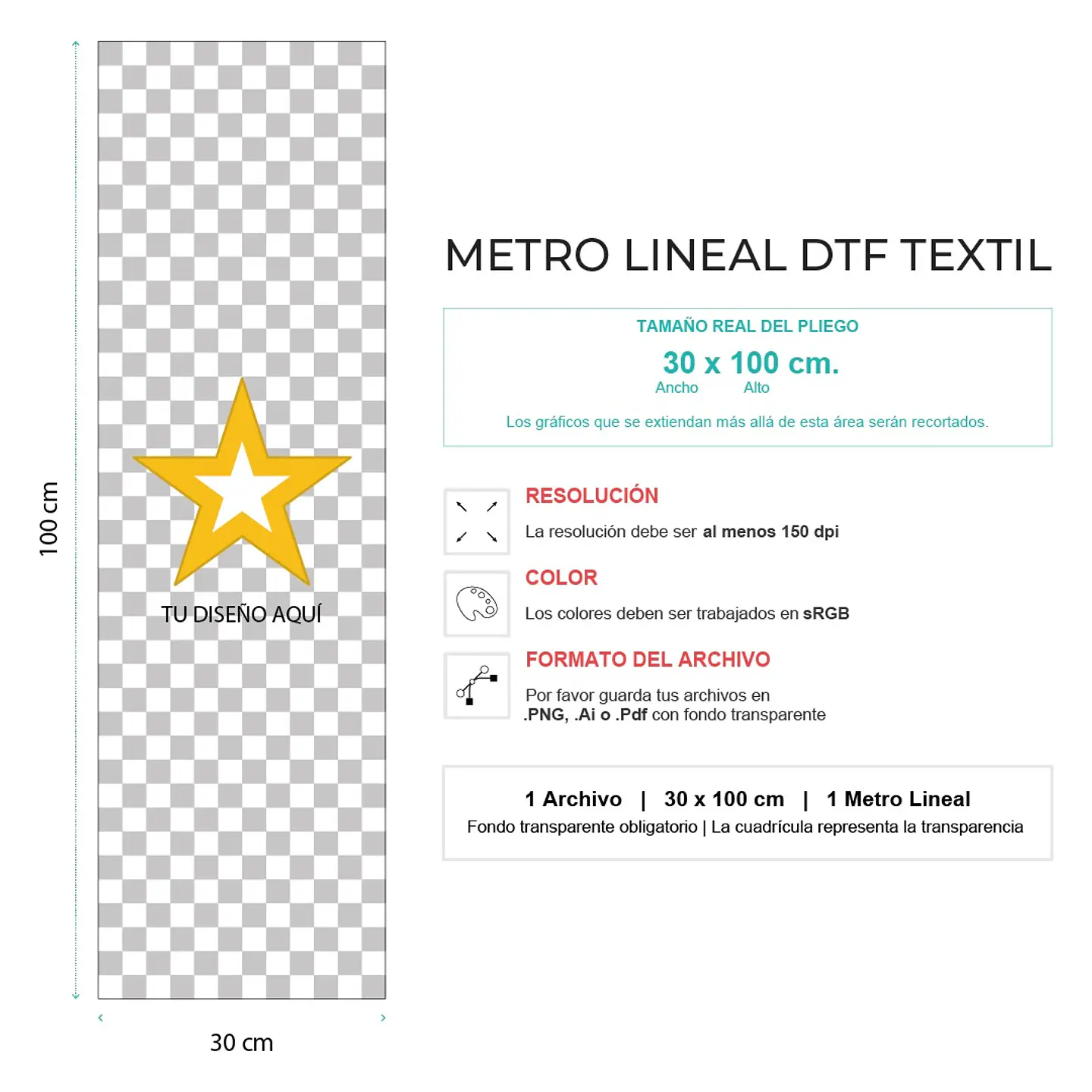 Metro Lineal DTF para Estampado Textil – Servicio de Impresión por Metro | $4.800 - $7.750 3