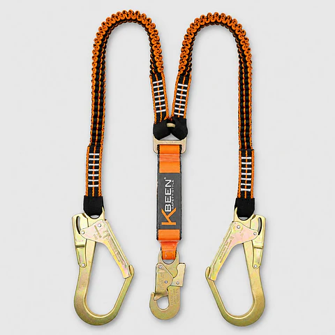 Amortiguador en Y Kbeen KL-9800 con Cinta Tubular para Trabajo en Altura