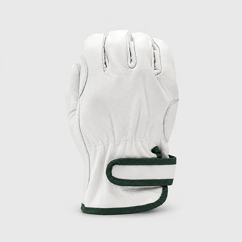 Guante de Seguridad Cuero Cabritilla con Refuerzo Pistola y Velcro - Guante Motosierrista