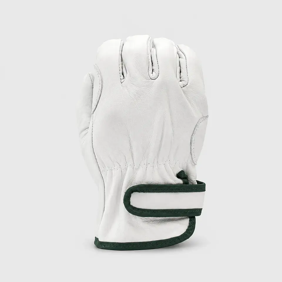 Guante de Seguridad Cuero Cabritilla con Refuerzo Pistola y Velcro - Guante Motosierrista 2