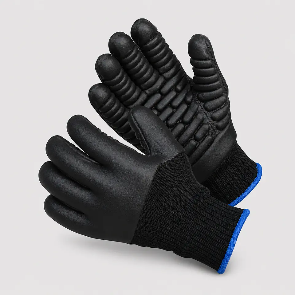 Guante de Seguridad SteelPro Atom 1121 7BE Antivibración con Revestimiento de Cloropreno 1