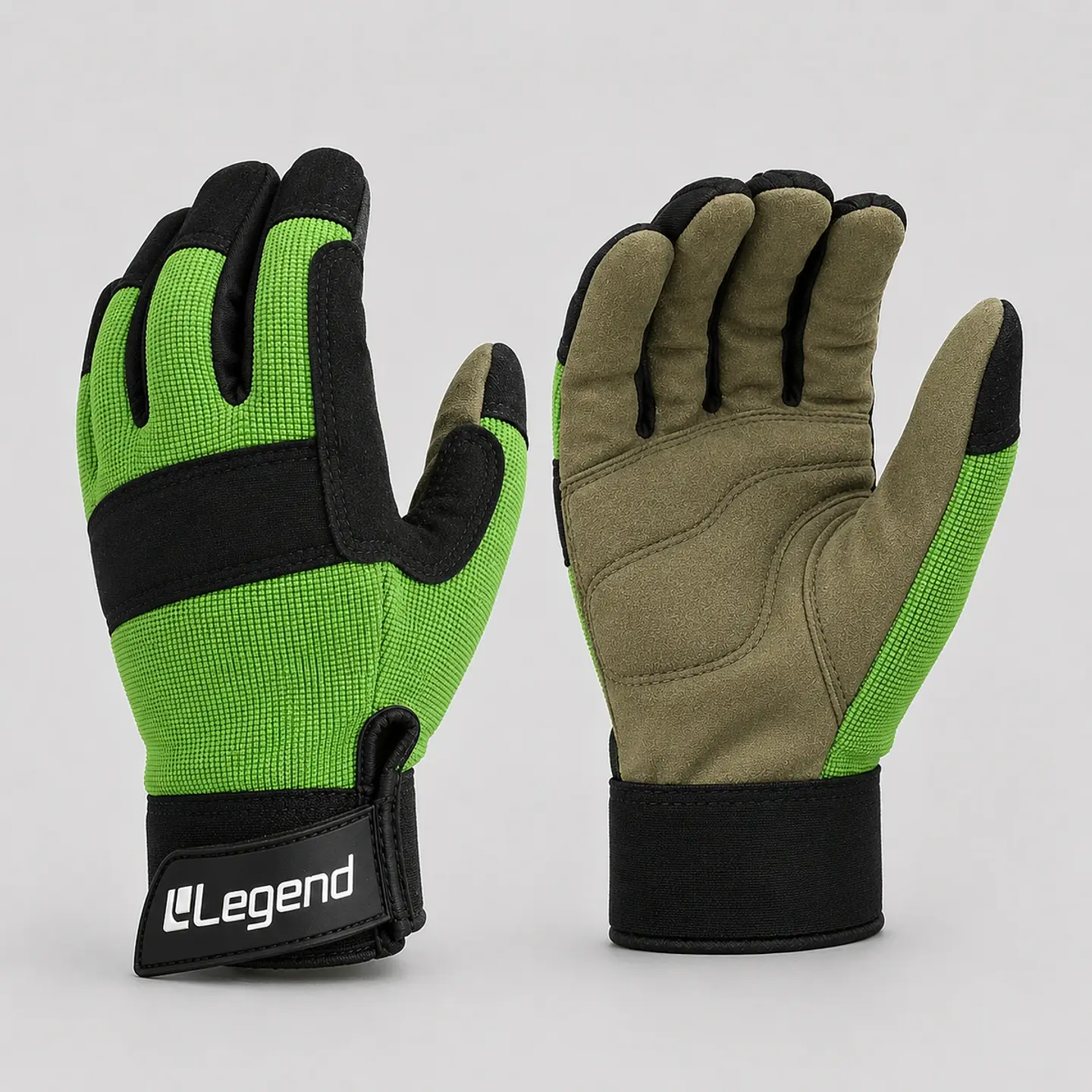 Guante Mechanic Pro Legend con Palma de Cuero Sintético y Velcro 2