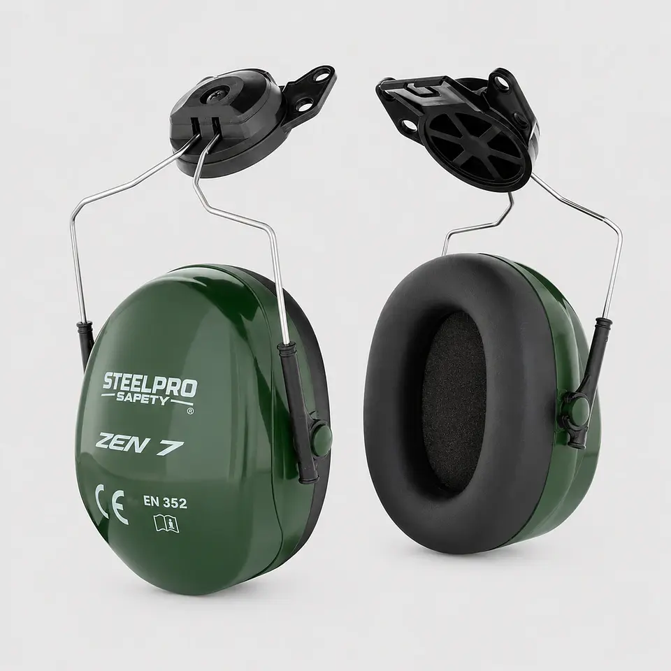Fono para Casco SteelPro Zen 7 para Casco 29 dB SNR Verde Musgo 1