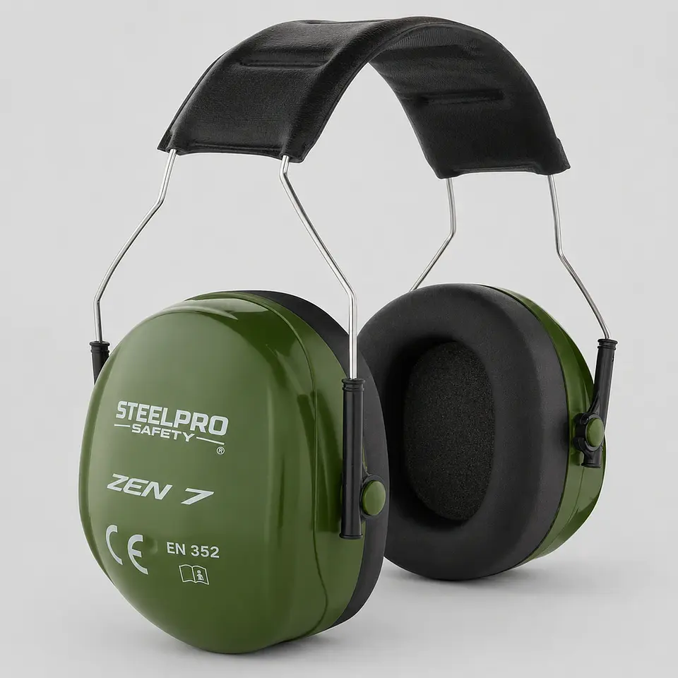 Fono SteelPro Zen 7 con Cintillo 29 dB SNR Verde Musgo 2