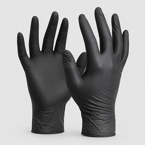 Guante de Nitrilo Negro 3,5 g Caja 100 Unidades – Protección Desechable
