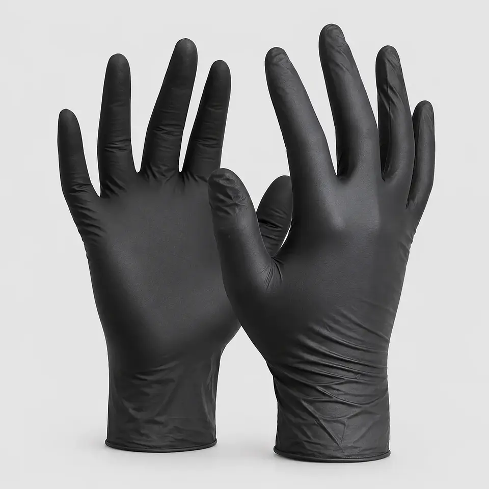 Guante de Nitrilo Negro 3,5 g Caja 100 Unidades – Protección Desechable 1