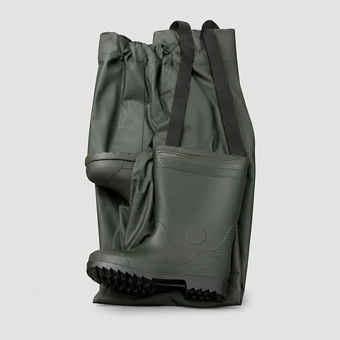 Wader Chous PVC/Nylon 420 Denier Verde Oscuro – Jardinera Impermeable