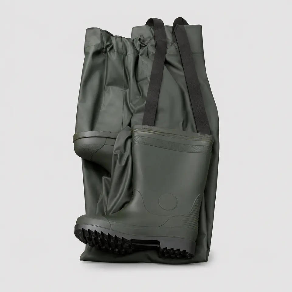 Wader Chous PVC/Nylon 420 Denier Verde Oscuro – Jardinera Impermeable 2