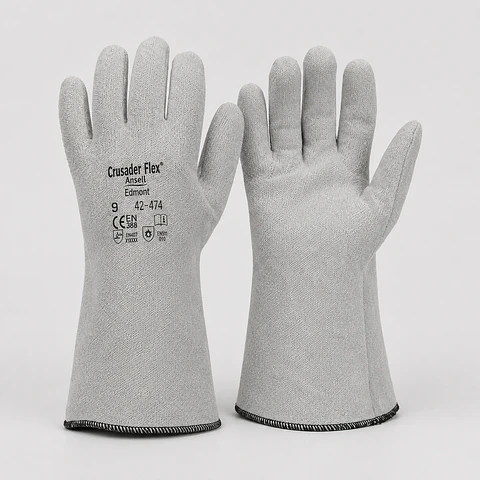 Guante Ansell Crusader Flex 42-474 Nitrilo – Resistente al Calor 180°C