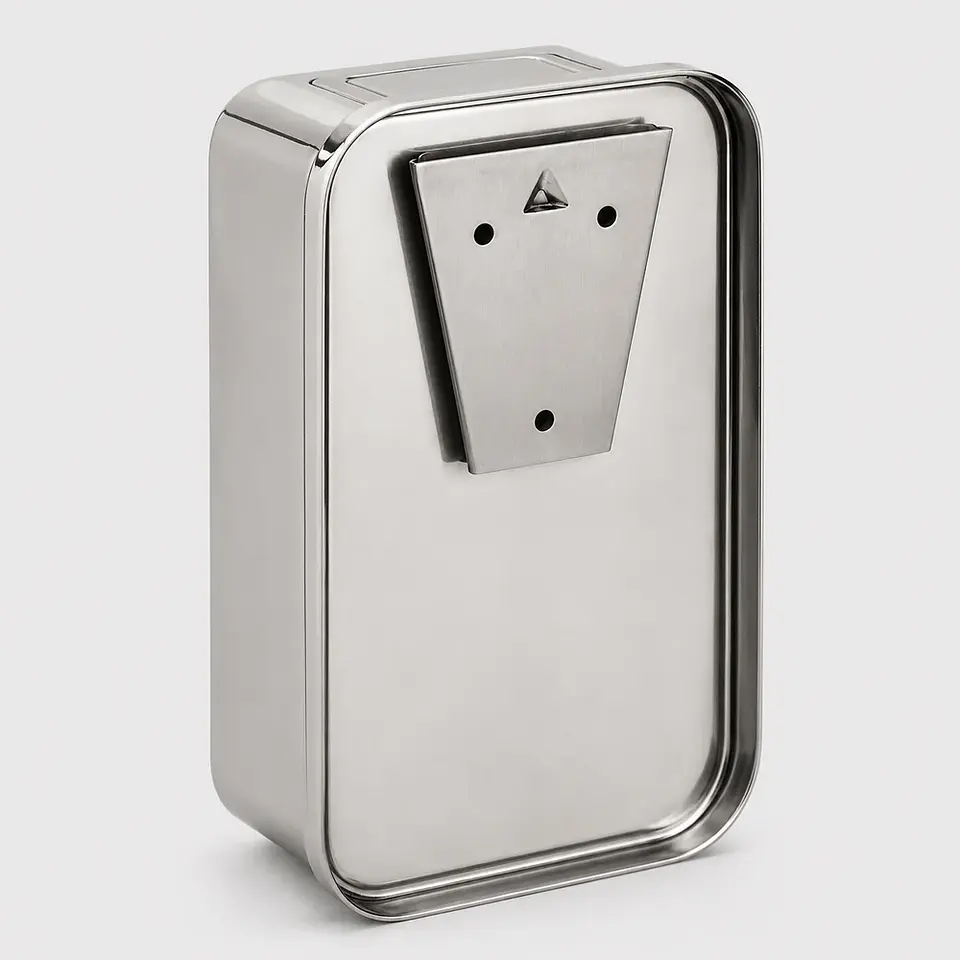 Dispensador de Jabón 500 ml Acero Inoxidable Plateado – Instalación Mural 2