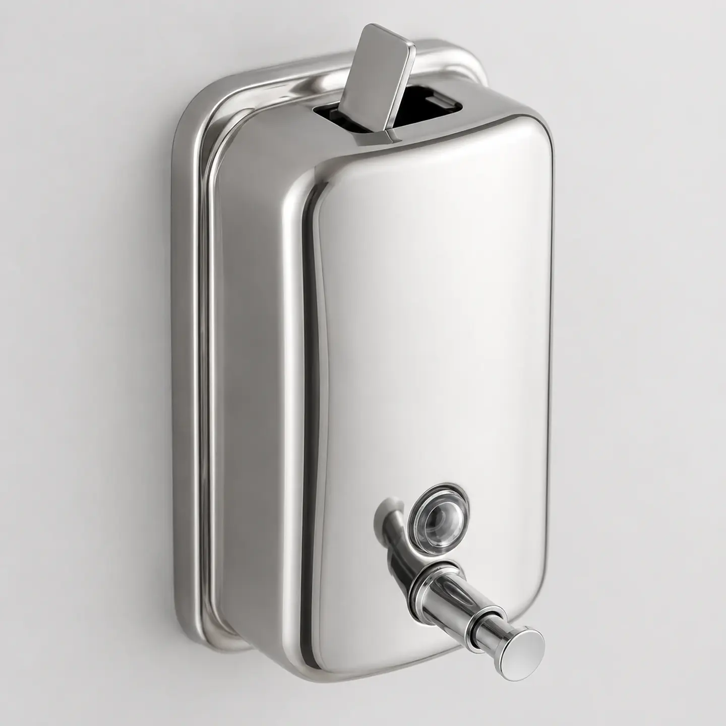 Dispensador de Jabón 500 ml Acero Inoxidable Plateado – Instalación Mural 3