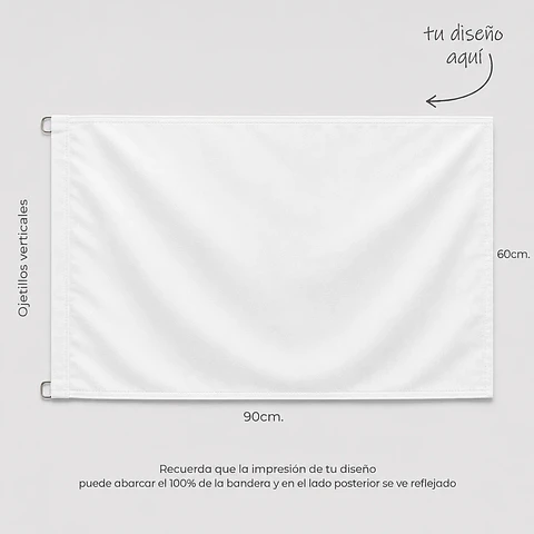 Bandera Personalizada 90×60 cm 1 cara | $12.700 