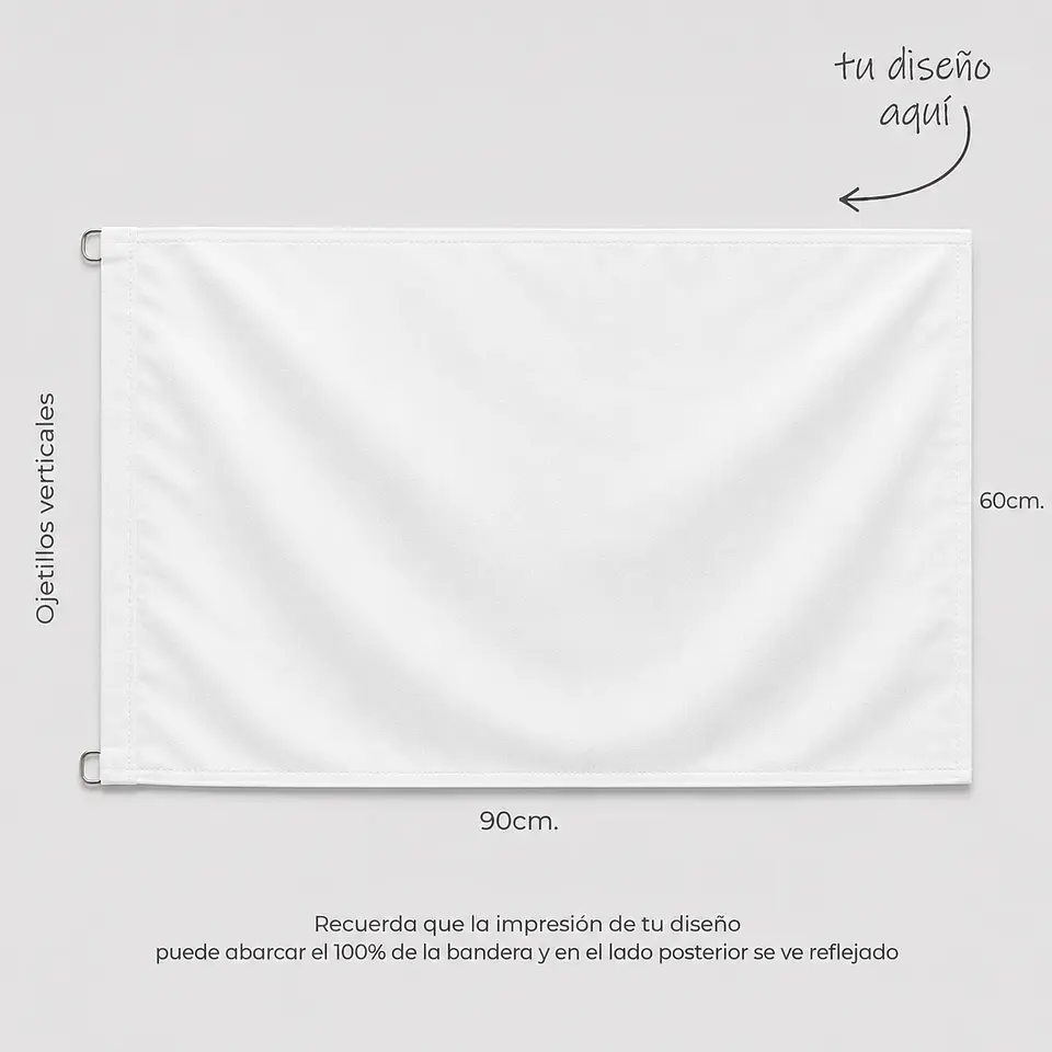 Bandera Personalizada 90×60 cm 1 cara | $12.700  2