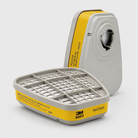 Filtro 3M 6003 para Vapores Orgánicos y Gases Ácidos – Cartucho Respiratorio con Conexión Bayoneta