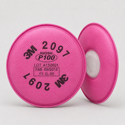 Filtro 3M 2091 P100 para Partículas – Protección Respiratoria Fucsia con Conexión Bayoneta