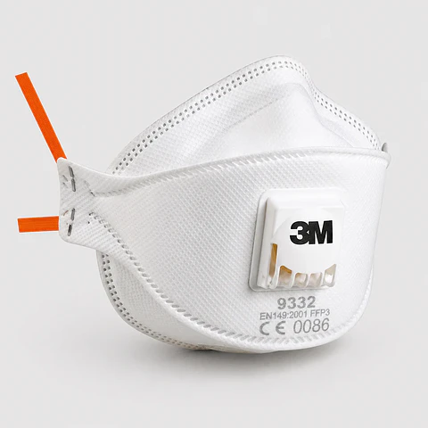 Mascarilla 3M Aura 9332+ FFP3 con Válvula Cool Flow – Respirador Plegable para Partículas