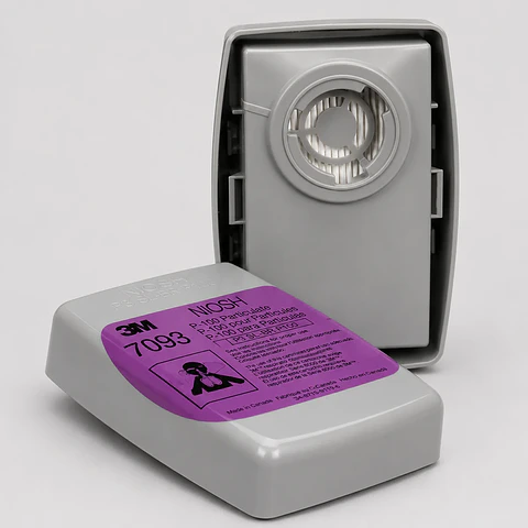 Filtro 3M 7093 P100 para Partículas – Par con Diseño Cubierto con Conexión Bayoneta