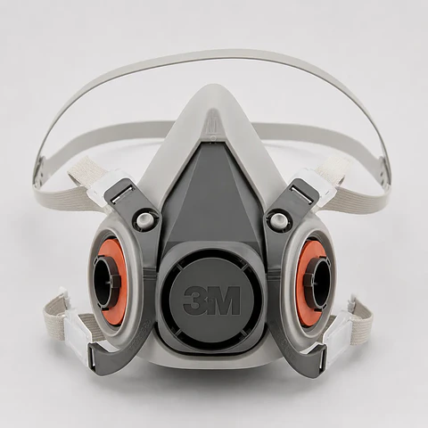 Respirador Medio Rostro 3M Serie 6000 Reutilizable – Protección Respiratoria con Conexión Bayoneta