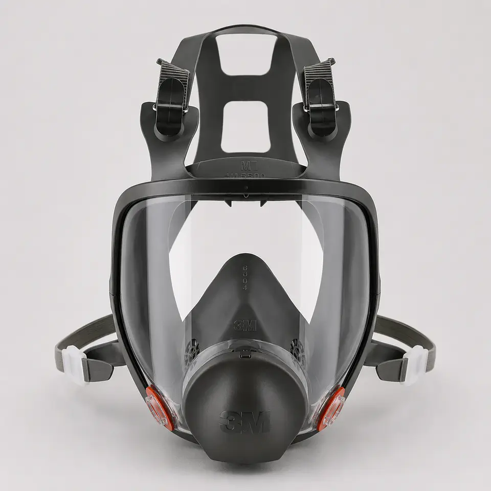 Máscara Full Face 3M 6800 Serie 6000 – Respirador Reutilizable Rostro Completo Mediano  con Conexión Bayoneta 1