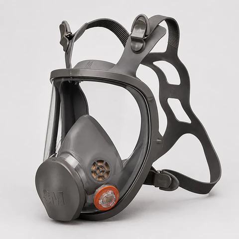 Respirador Full Face 3M 6800 Serie 6000 – Respirador Reutilizable Rostro Completo Mediano  con Conexión Bayoneta