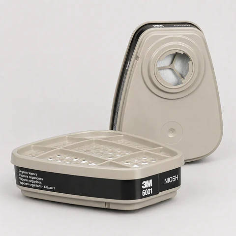Filtro 3M 6001 para Vapores Orgánicos con Carbón Activado – Cartucho Respiratorio con Conexión Bayoneta