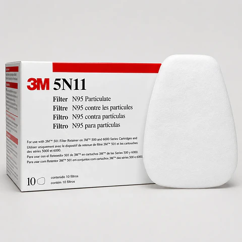 Prefiltro de Partículas 3M 5N11 N95 / 5P71 P95 – Tipo Bayoneta para Cartuchos Serie 6000
